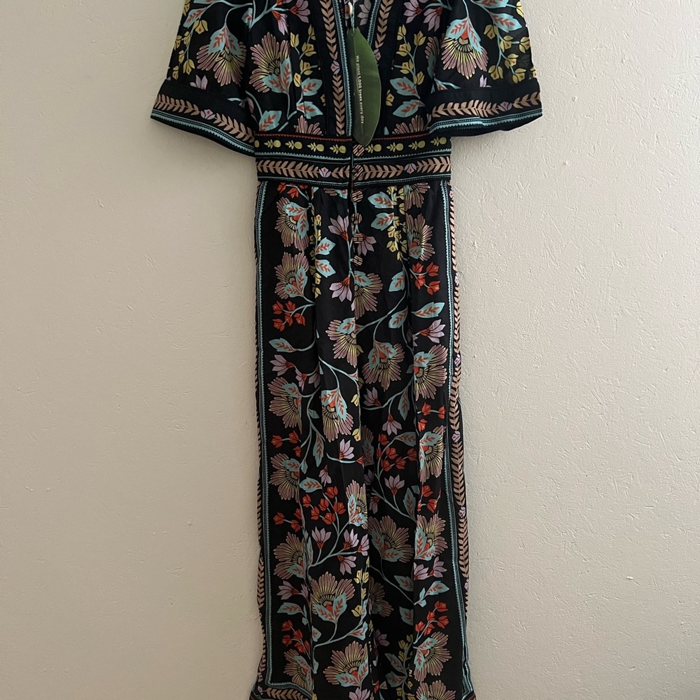 Farm Rio Flowery Black Jumpsuit - Picture 2 of 7